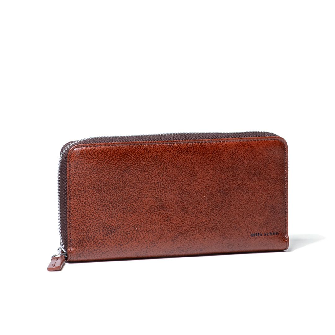 mila schon SHADOW SMOOTH ラウンドファスナー長財布 ブラウン