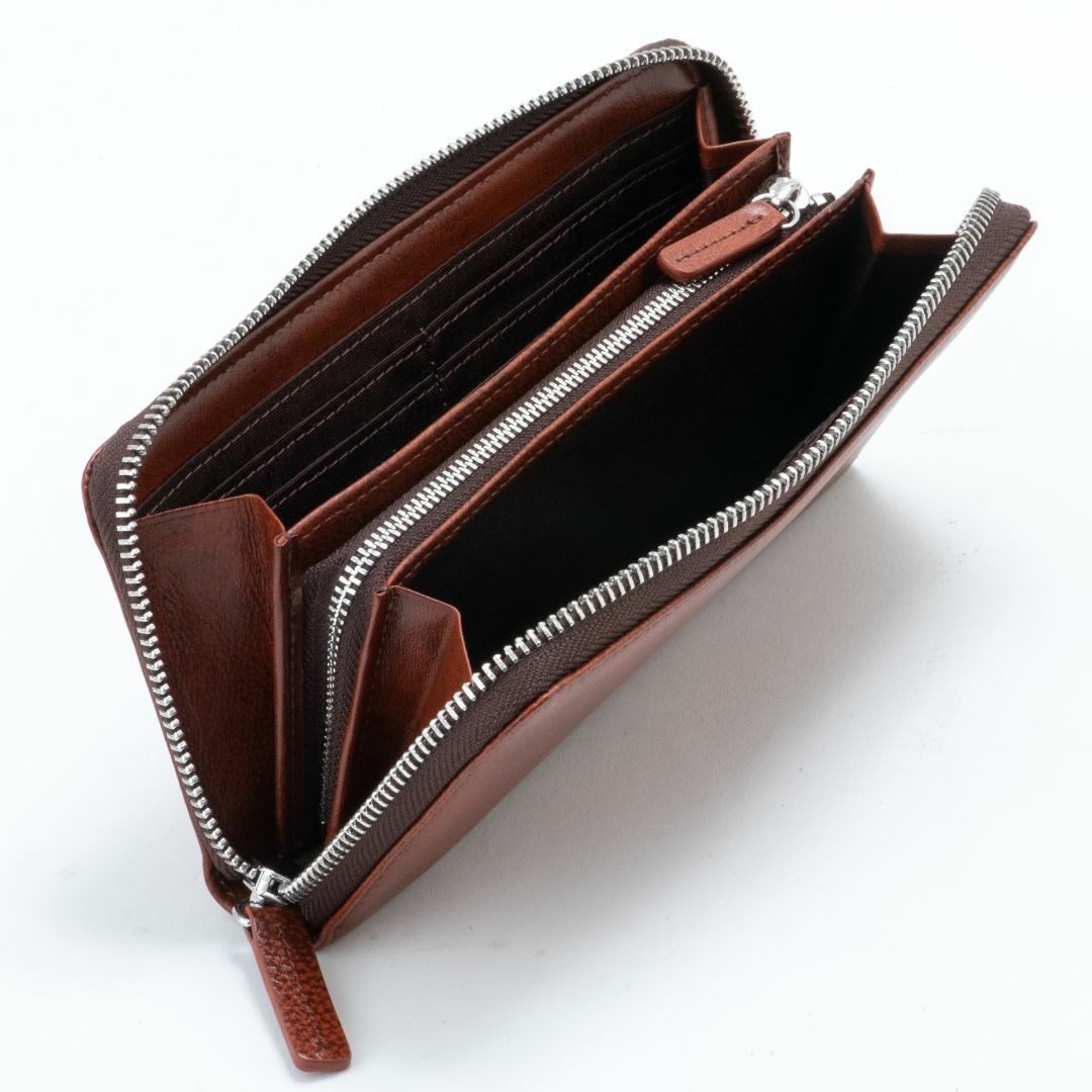 mila schon SHADOW SMOOTH ラウンドファスナー長財布 ブラウン