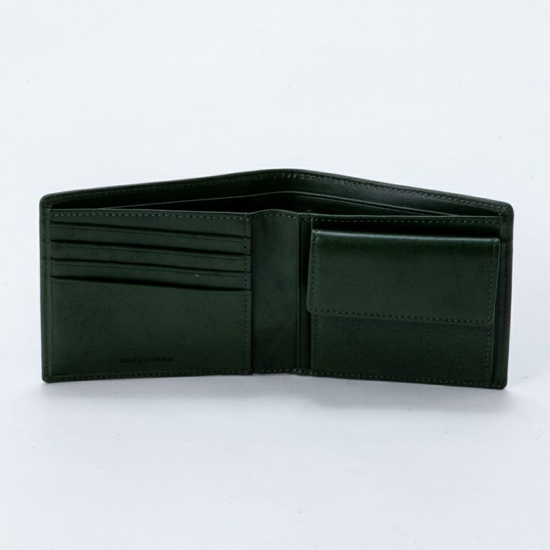 mila schon SHADOW SMOOTH 小銭入れ付き折り財布 グリーン
