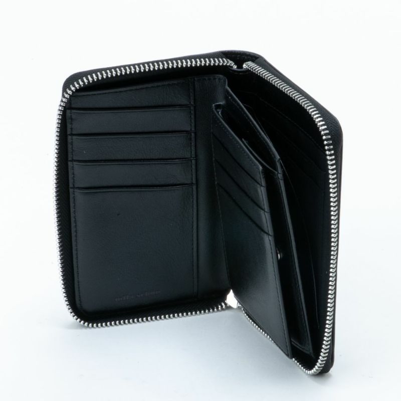 mila schon SHADOW SMOOTH ラウンドファスナー折り財布(縦型) ブラック