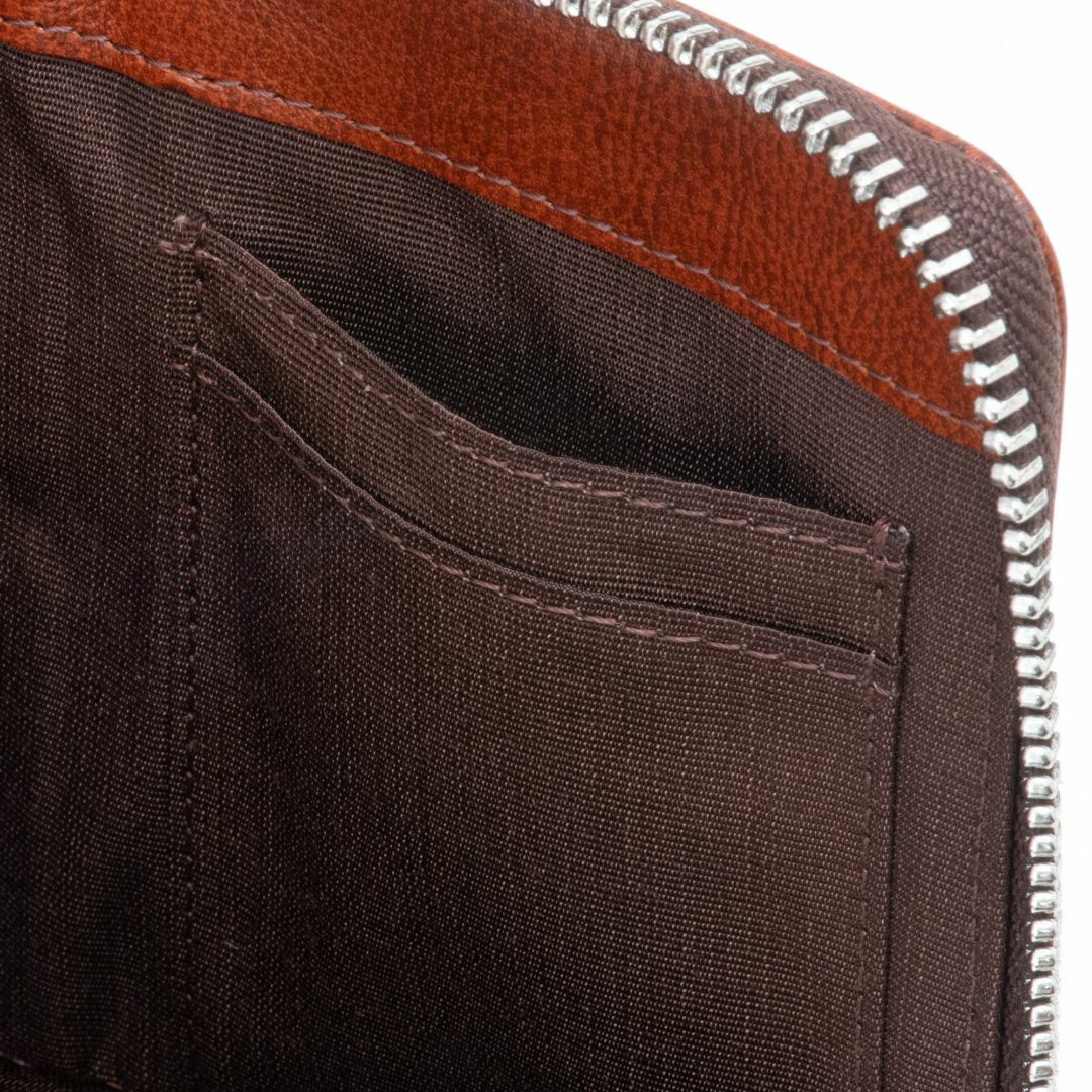 mila schon SHADOW SMOOTH ラウンドファスナー折り財布(縦型) ブラウン
