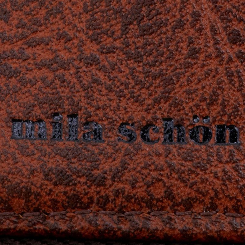 mila schon SHADOW SMOOTH ラウンドファスナー折り財布(縦型) ブラウン