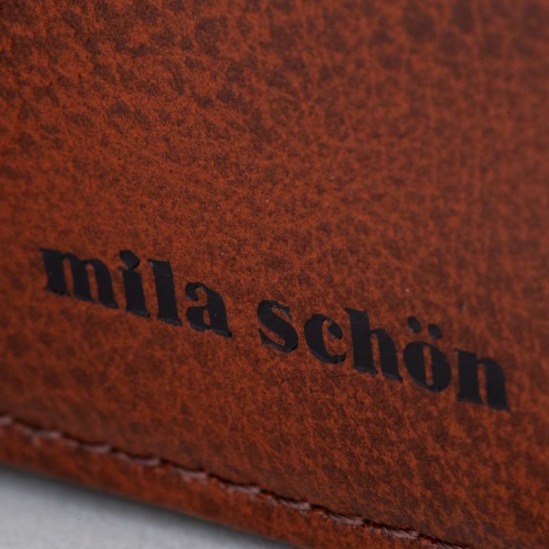 mila schon SHADOW SMOOTH ラウンドファスナー折り財布(縦型) ブラウン