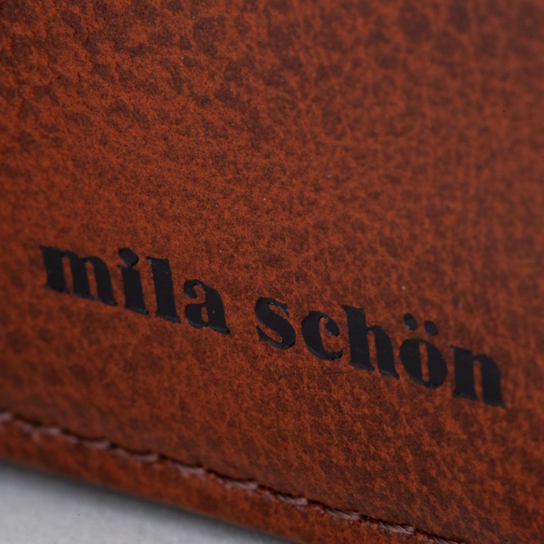 mila schon SHADOW SMOOTH ラウンドファスナー折り財布(縦型) ブラウン