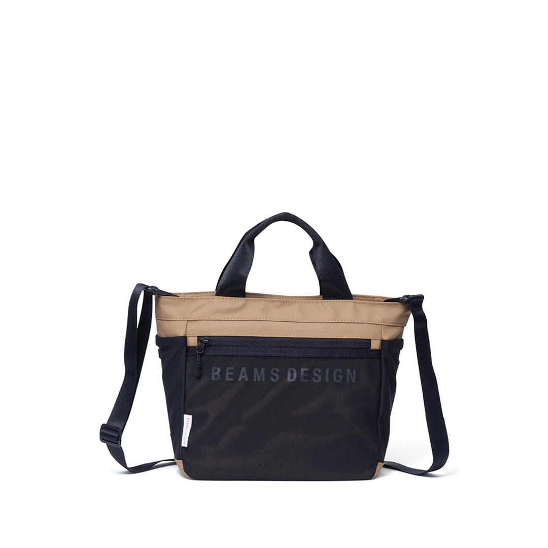 BEAMS DESIGN ELASTIC MESH 2WAYトートバッグ グレー