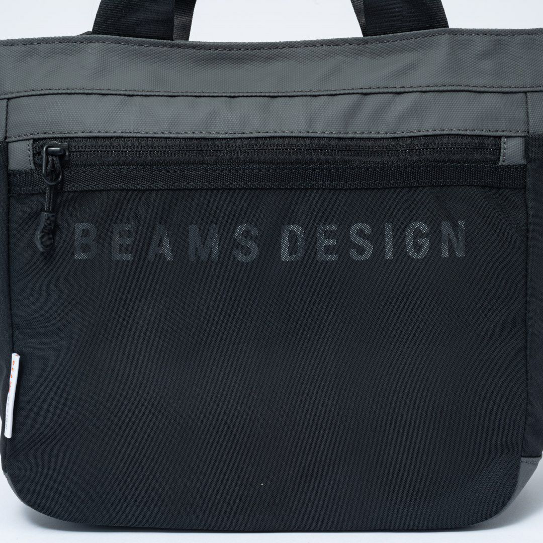 BEAMS DESIGN ELASTIC MESH 2WAYトートバッグ グレー