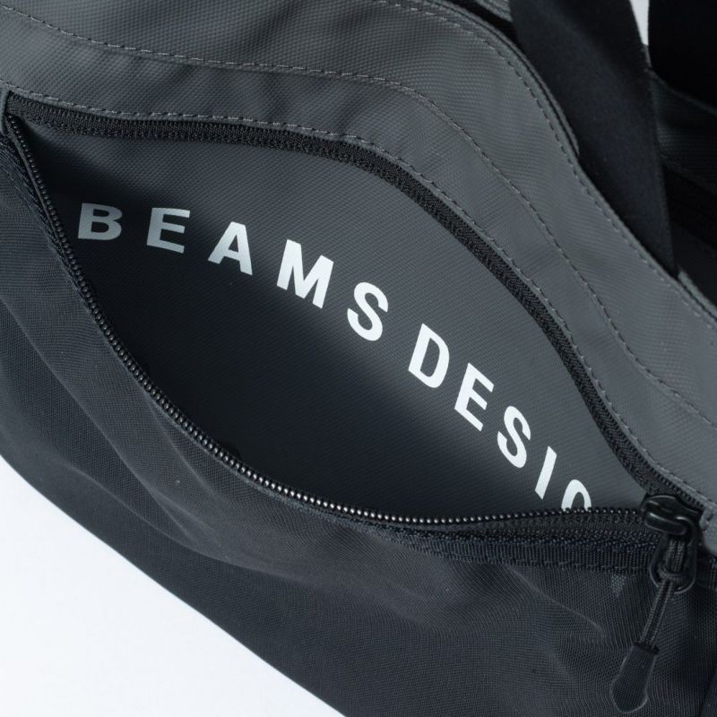 BEAMS DESIGN ELASTIC MESH 2WAYトートバッグ グレー