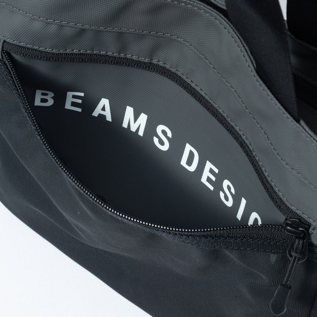 BEAMS DESIGN ELASTIC MESH 2WAYトートバッグ グレー