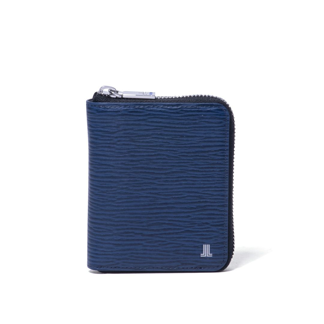 LANVIN COLLECTION RHEIN 小銭入れ付きラウンドファスナー二つ折り財布(縦型) ネイビー