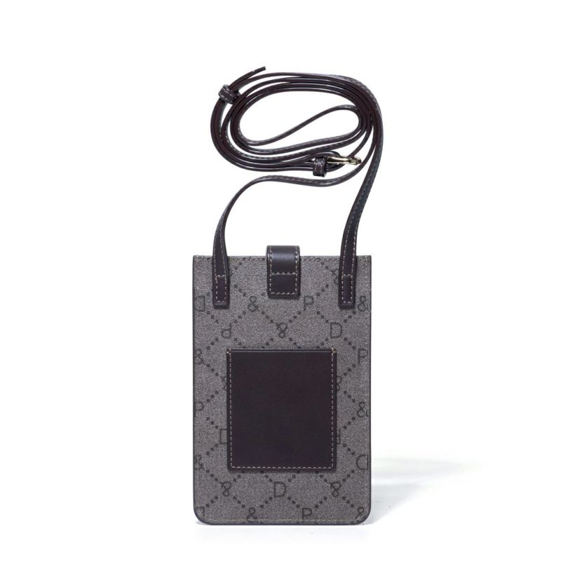 PINKY&DIANNE フラワーペイント スマホショルダー ブラウン