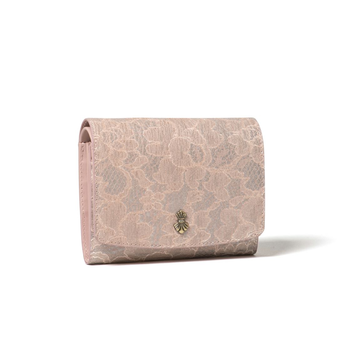 SHiME FLOWER コリーナレース L字ファスナー折り財布
