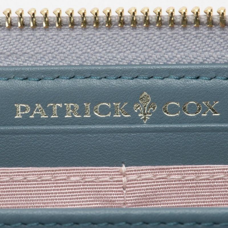 PATRICK COX デニムプリント L字ファスナー長財布