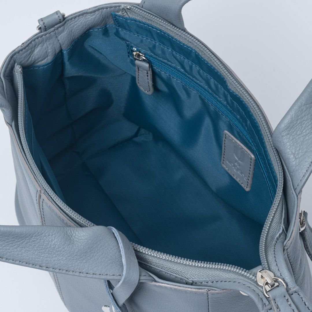  U by ungaro ヴェール 2WAYトート ブルーグレー