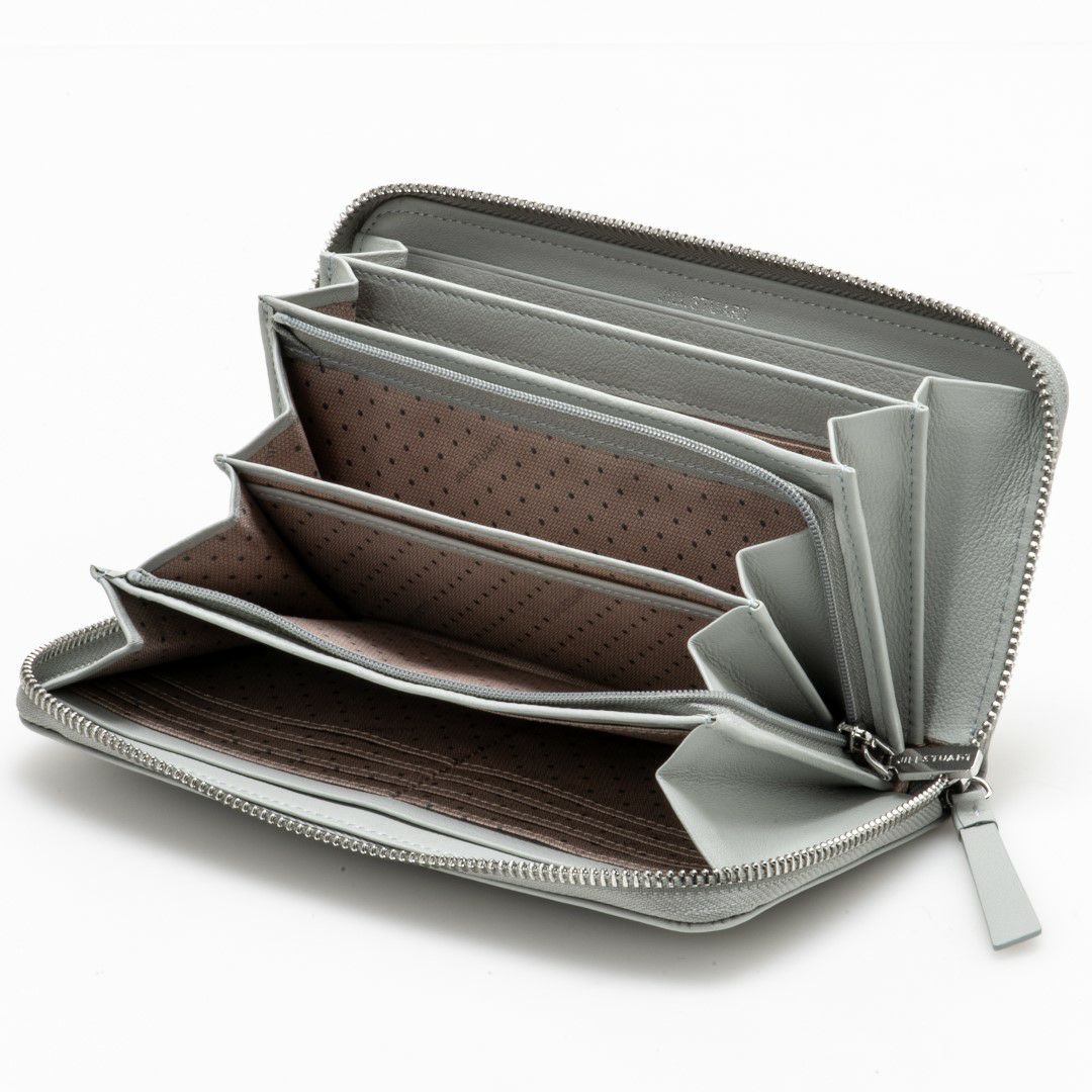 JILL STUART エンジェル ラウンドファスナー長財布 アイスブルー