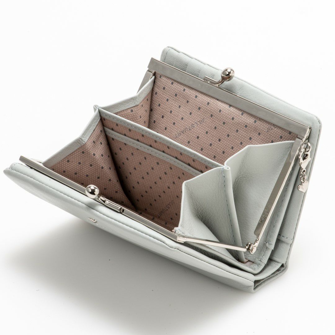 JILL STUART エンジェル 口金折り財布 アイスブルー