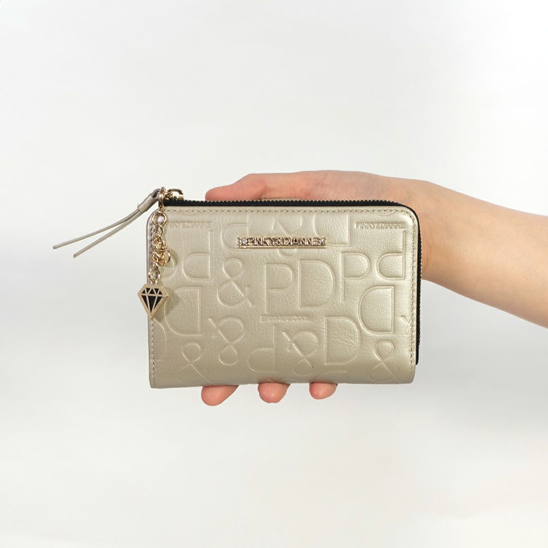 PINKY&DIANNE カヌレ L字ファスナー折り財布