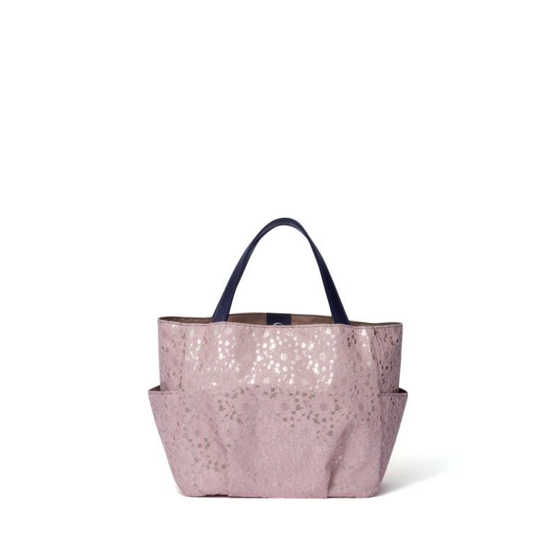 パープル エナメル ハンドバッグ SHiME FLOWER マルゴーレース ハンド 商品|THE BAGMANIA
