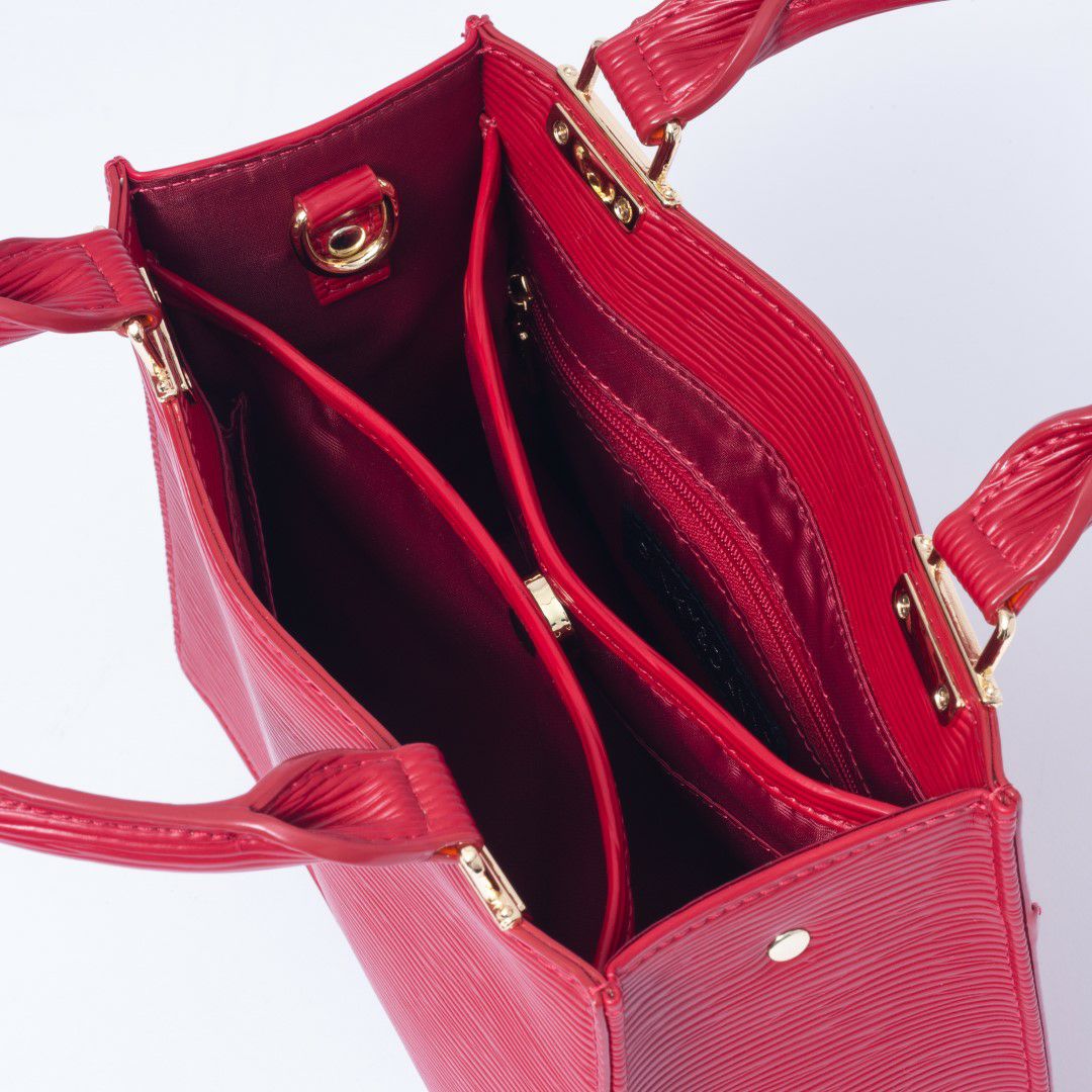 希少カラー 美品 DOONEY&BOURKE 2way レザー ハンドバッグ 赤 レディース ハンドバッグ（条件：レッド系）| ファッション通販