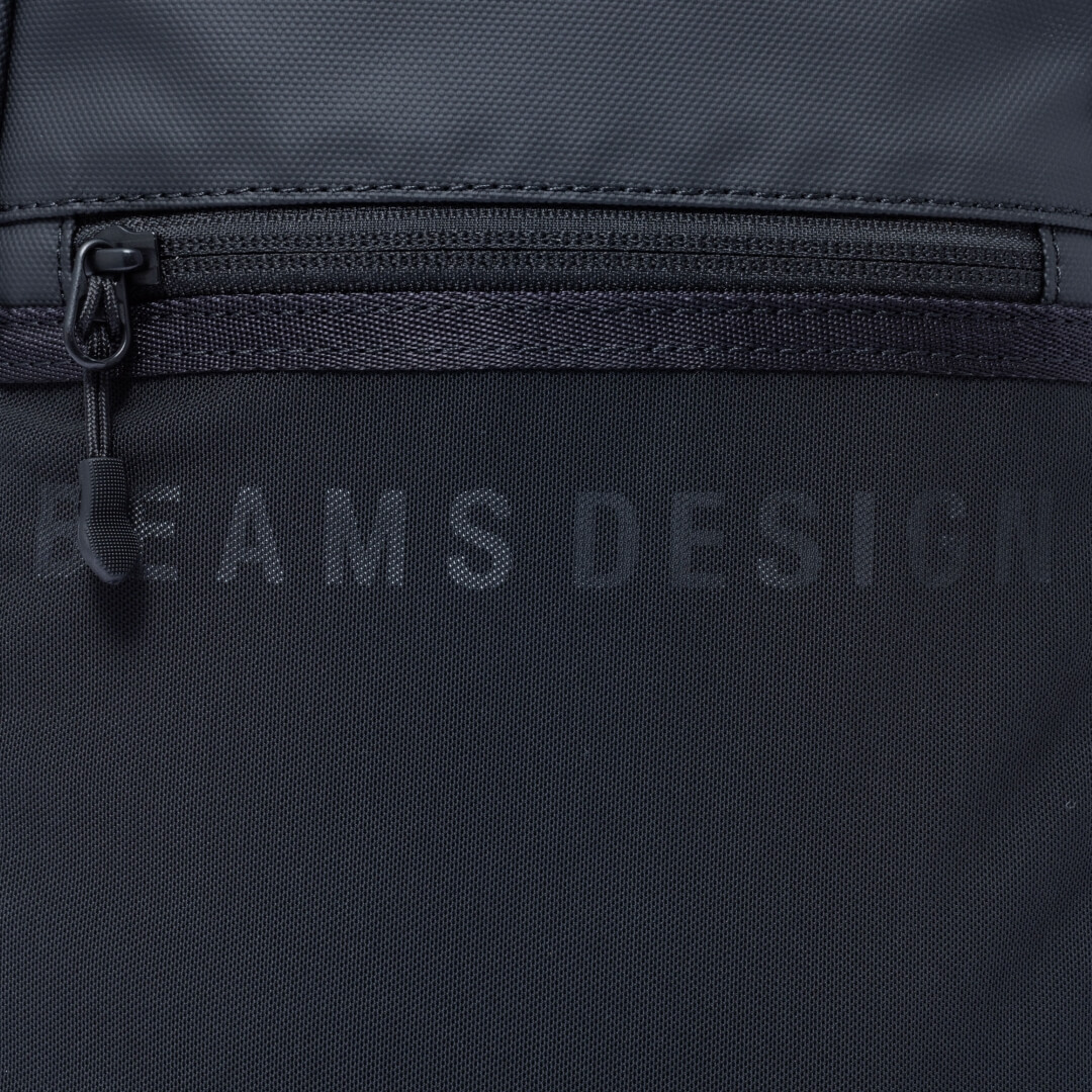 BEAMS DESIGN ELASTIC MESH ボディバッグ【BMMH0BS4】 ブラック