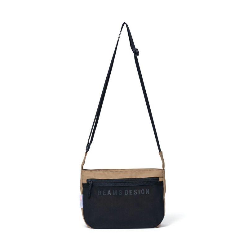 BEAMS DESIGN ELASTIC MESH ショルダーバッグ【BMMH0BS5】 サンドベージュ