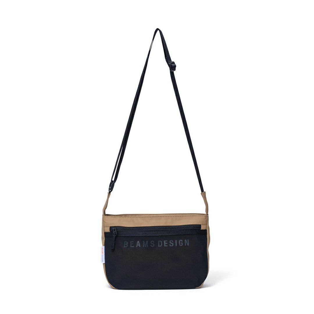 BEAMS DESIGN ELASTIC MESH ショルダーバッグ【BMMH0BS5】 サンドベージュ