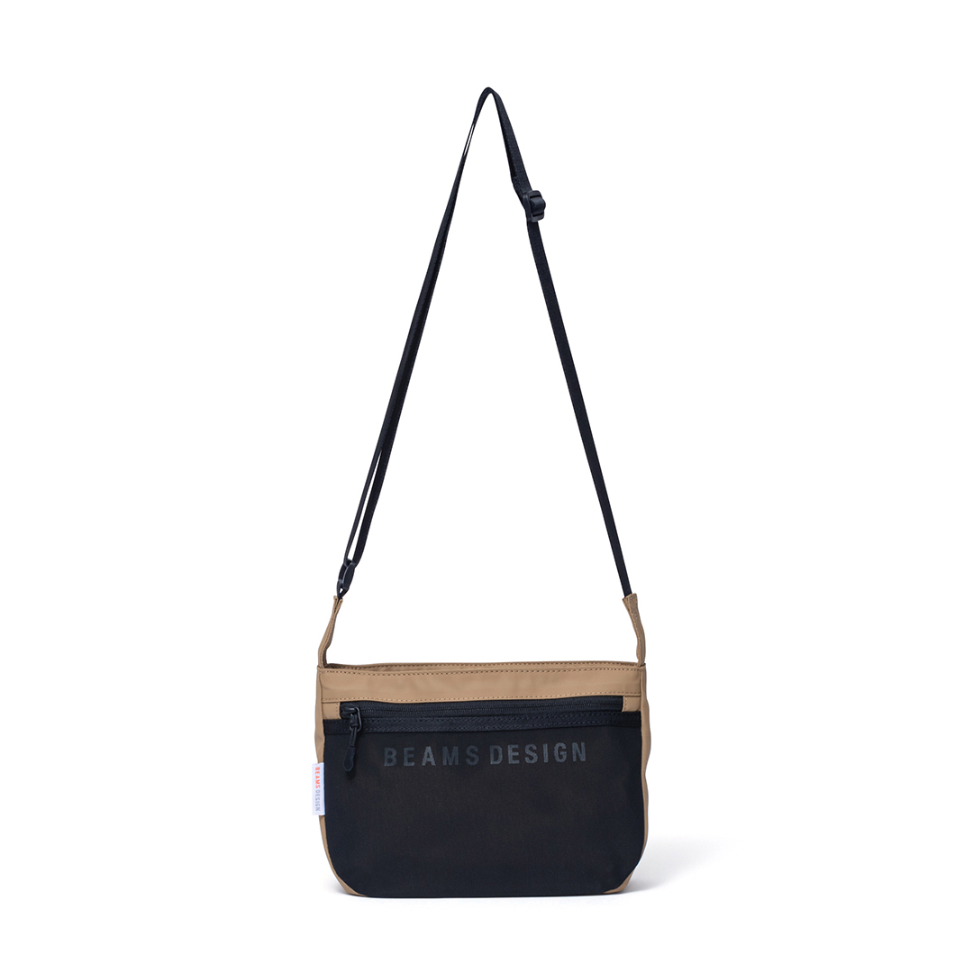 BEAMS DESIGN ELASTIC MESH ショルダーバッグ【BMMH0BS5】 ブラック