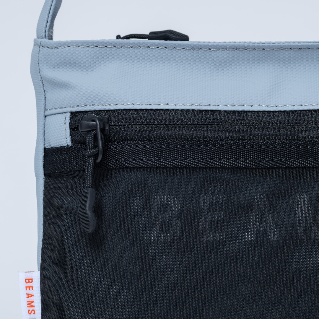 BEAMS DESIGNE LASTIC MESH ショルダーバッグ【BMMH0BS6】 サンドベージュ