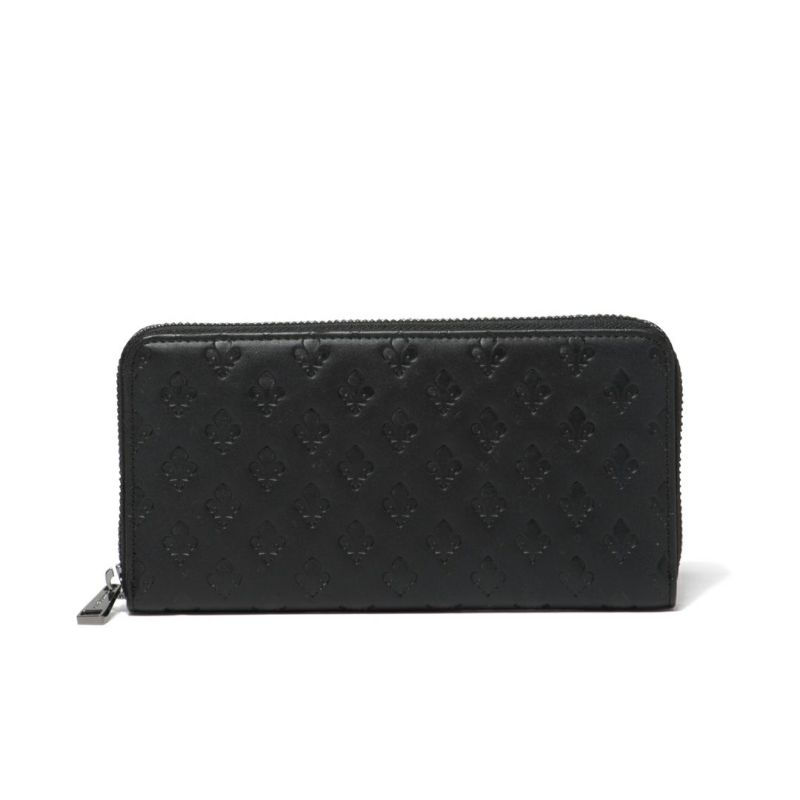 PATRICK COX KINGS EMBOSS LEATHER ラウンドファスナー長財布 ブラック