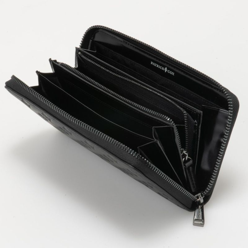 PATRICK COX KINGS EMBOSS LEATHER ラウンドファスナー長財布