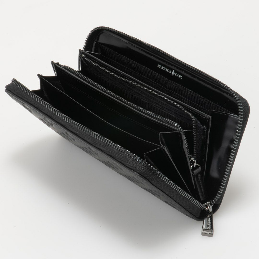 PATRICK COX KINGS EMBOSS LEATHER ラウンドファスナー長財布