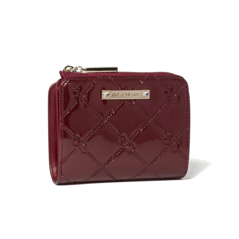 PINKY&DIANNE コモンエナメル L字ファスナー折り財布