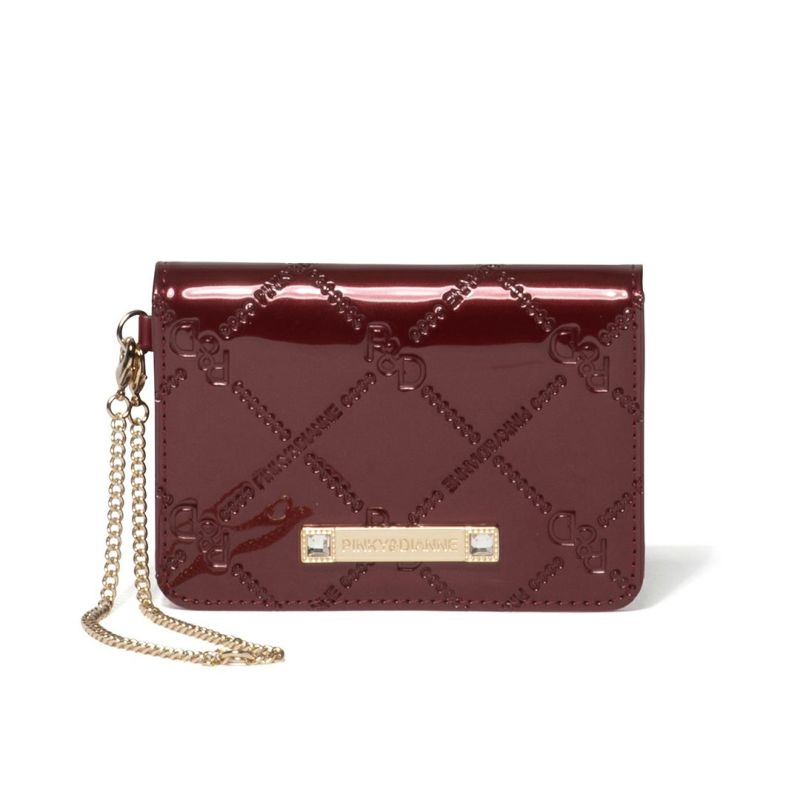 PINKY&DIANNE コモンエナメル パスケース ボルドー