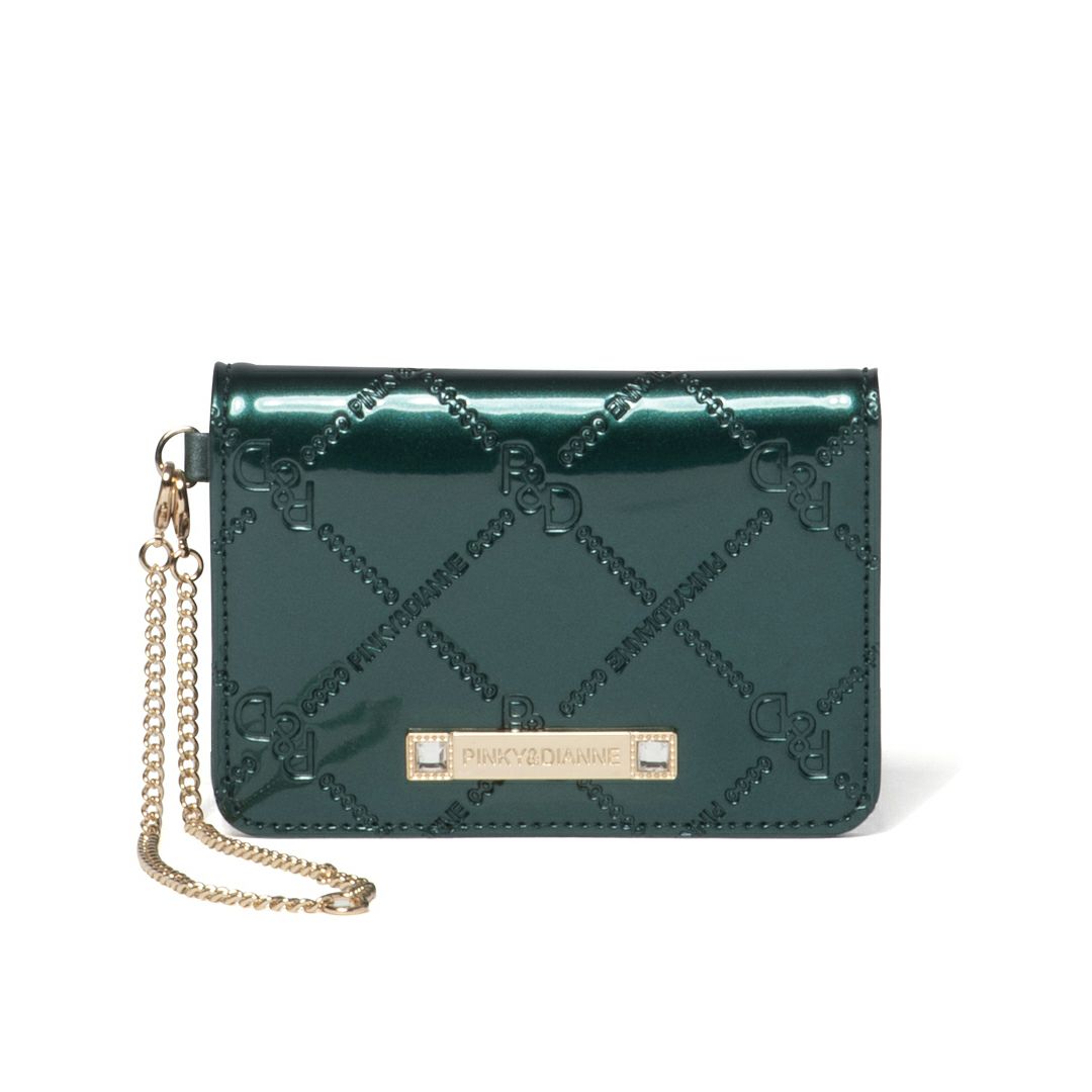 PINKY&DIANNE コモンエナメル パスケース グリーン