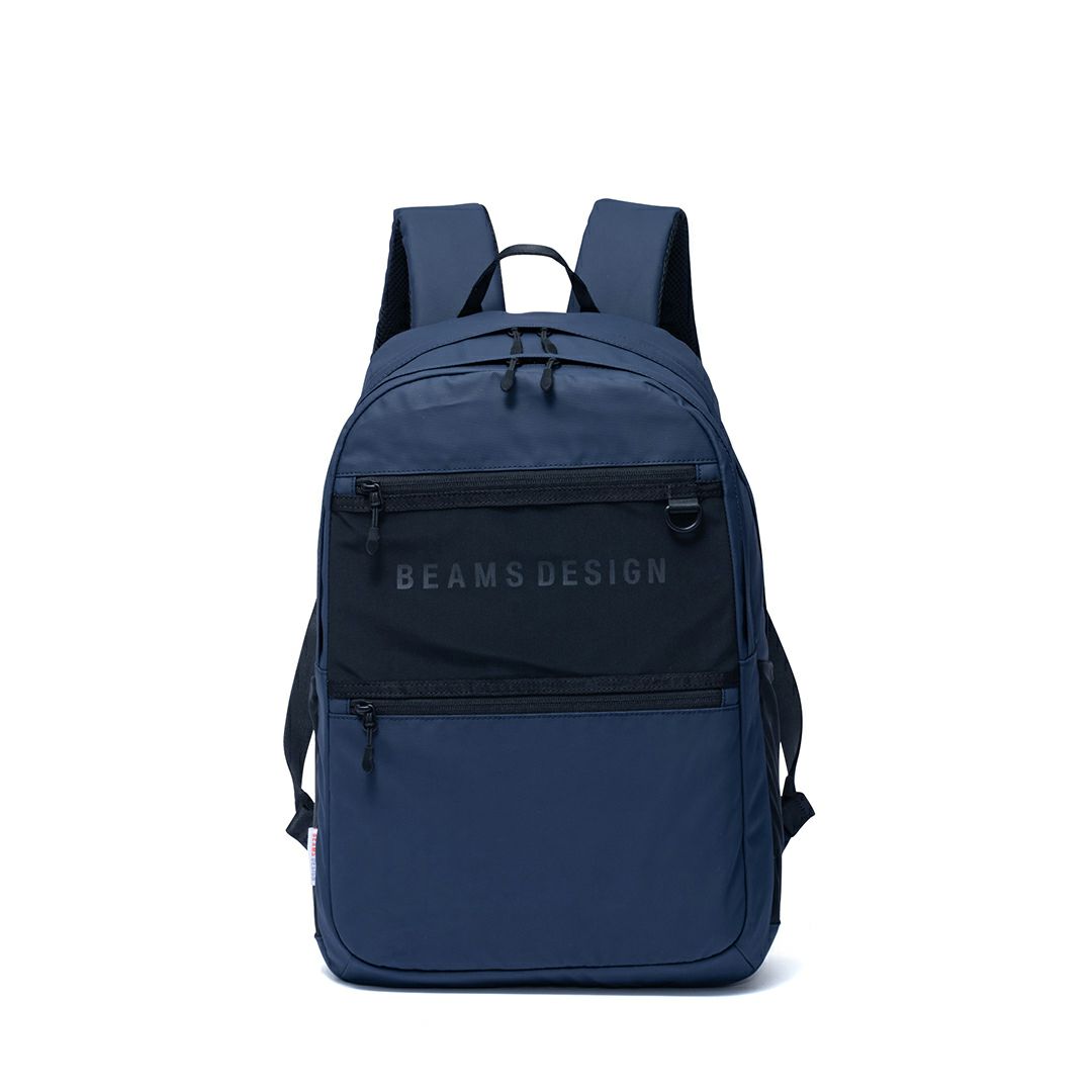 BEAMS DESIGN ELASTIC MESH バックパック【BMMH0BR6】 ネイビー