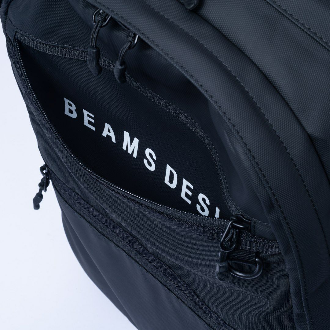 BEAMS DESIGN ELASTIC MESH バックパック【BMMH0BR6】 ブラック