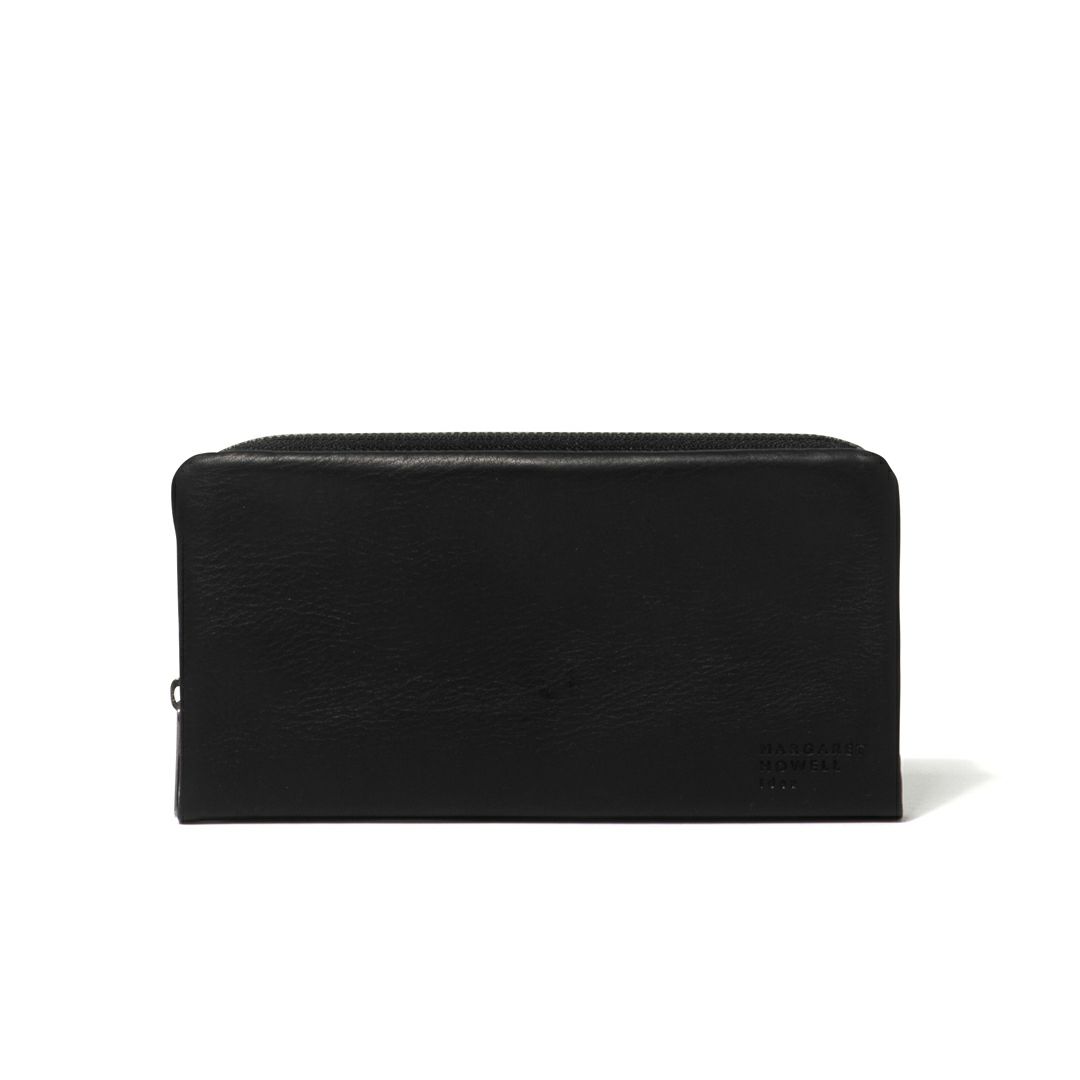 MARGARET HOWELL idea フレンチシーム ラウンドファスナー長財布 ブラック