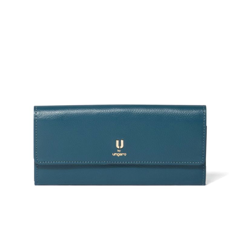 U by ungaro オルガ BOX長財布 ブルー