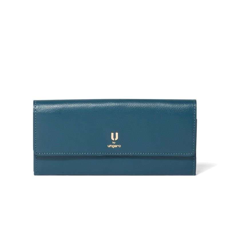 U by ungaro オルガ BOX長財布 ブルー