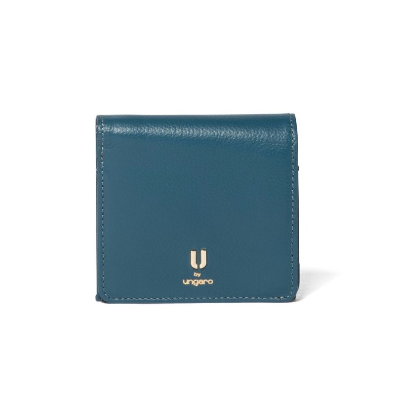 U by ungaro オルガ BOX折り財布 ブルー