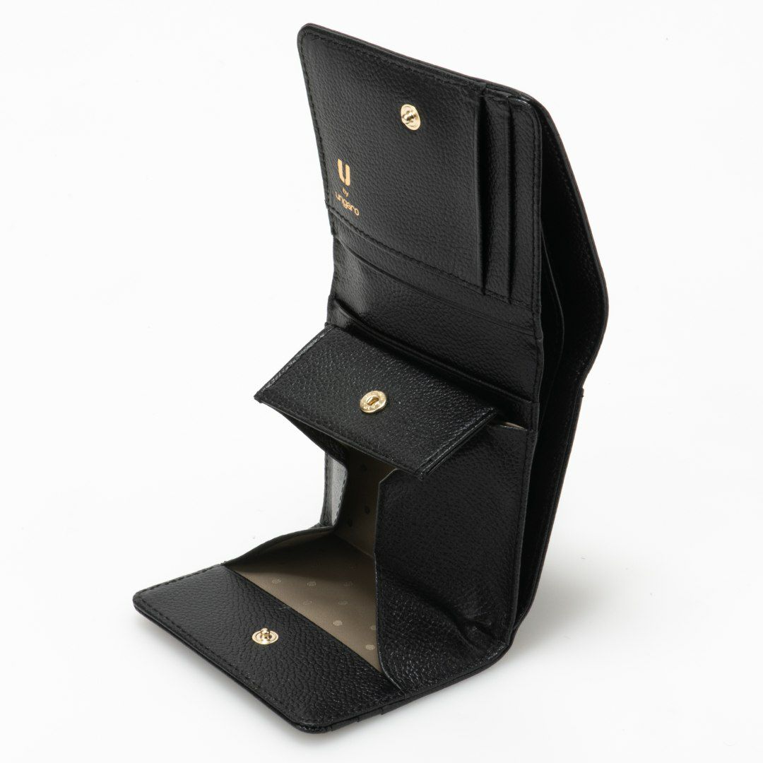 U by ungaro オルガ BOX折り財布 ブラック