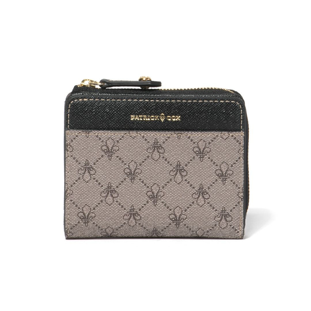 PATRICK COX リッチ L字ファスナー折り財布 ブラックB