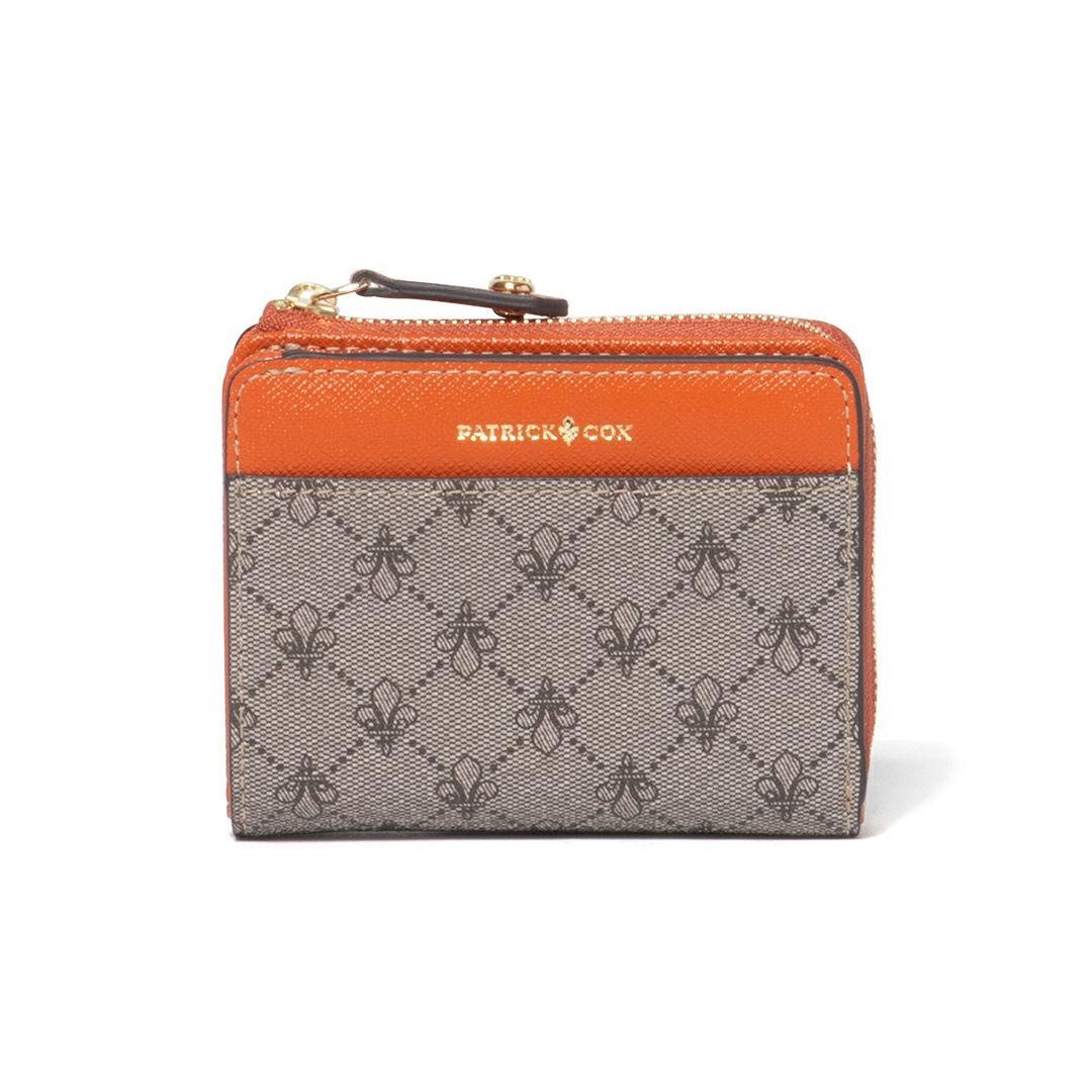 PATRICK COX リッチ L字ファスナー折り財布 オレンジ