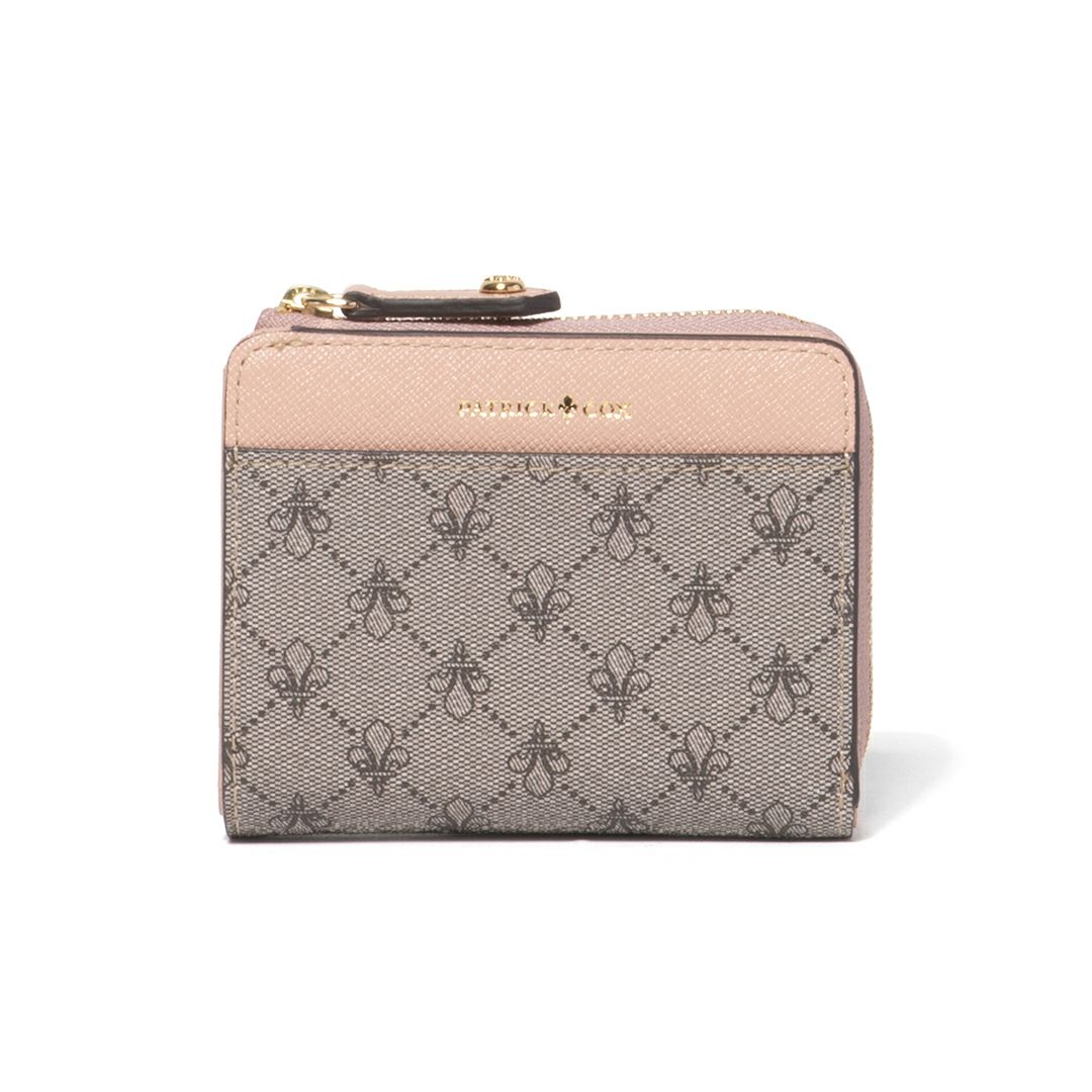 PATRICK COX リッチ L字ファスナー折り財布 ピンク