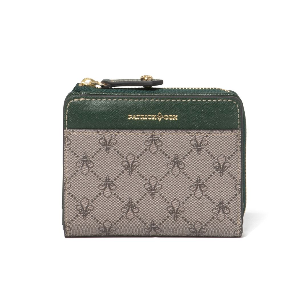 PATRICK COX リッチ L字ファスナー折り財布 グリーン