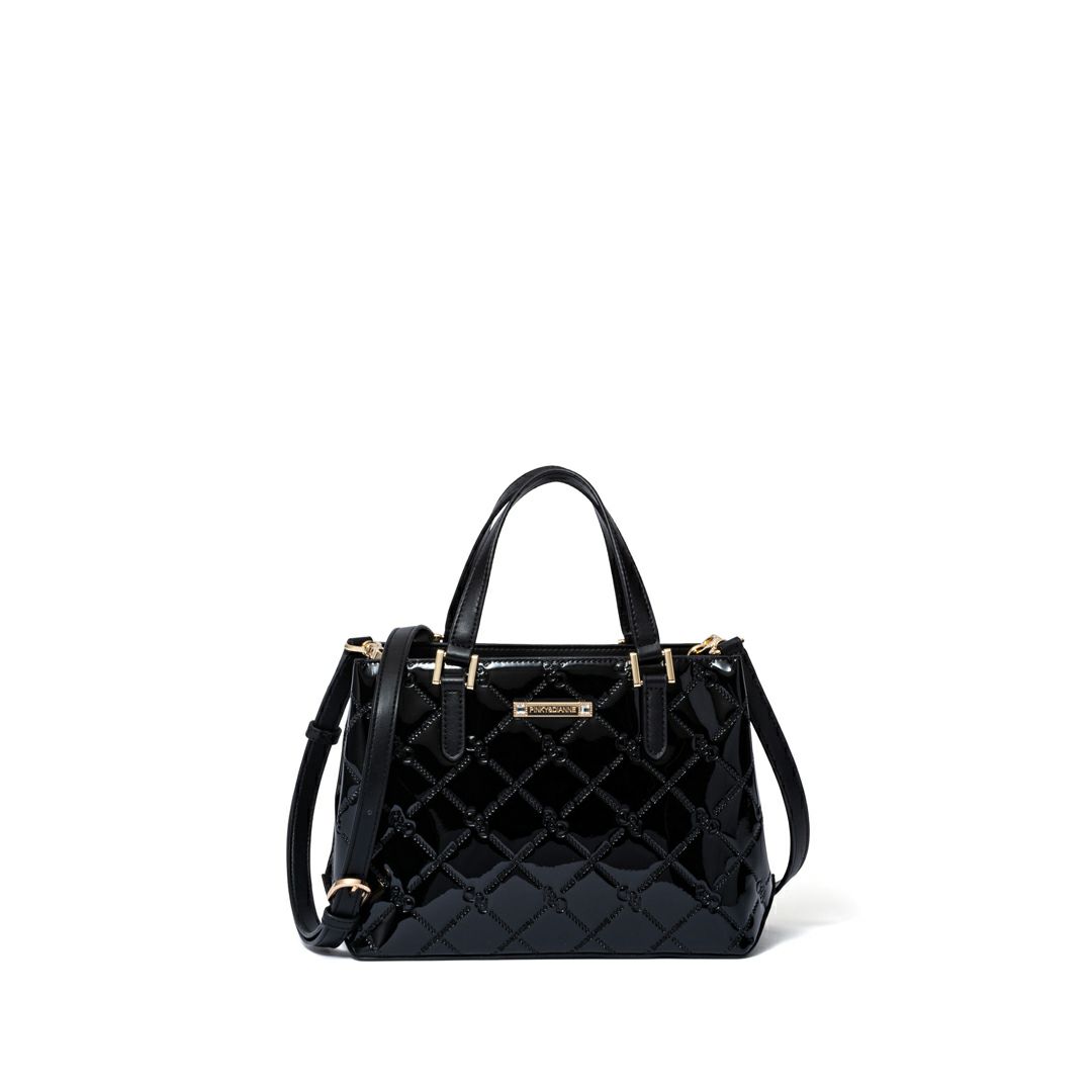 PINKY&DIANNE コモンエナメル 2WAYハンド ブラック