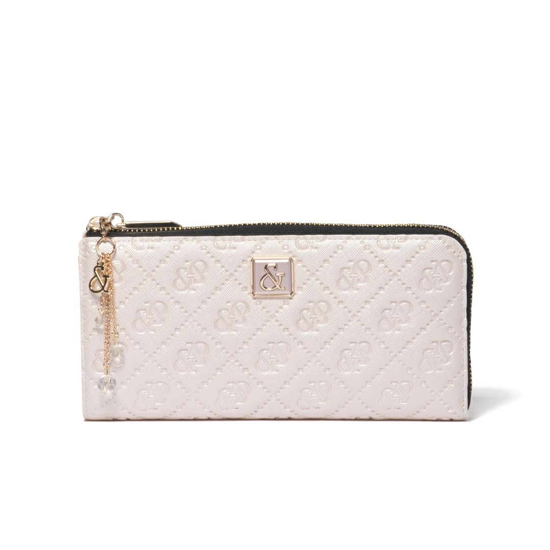 PINKY&DIANNE &ユニオン L字ファスナー長財布 パールホワイト