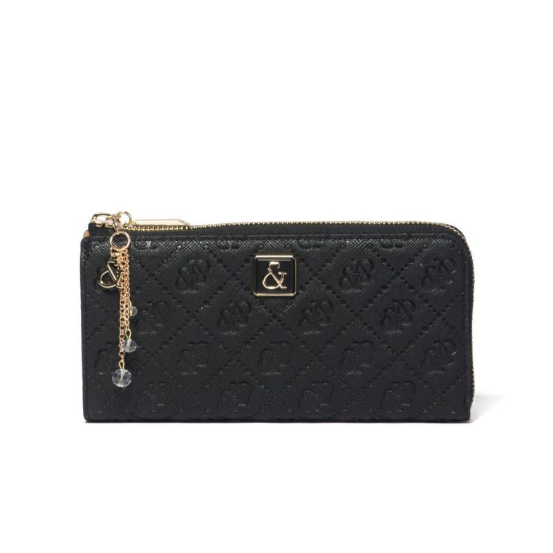 PINKY&DIANNE &ユニオン L字ファスナー長財布 ブラック