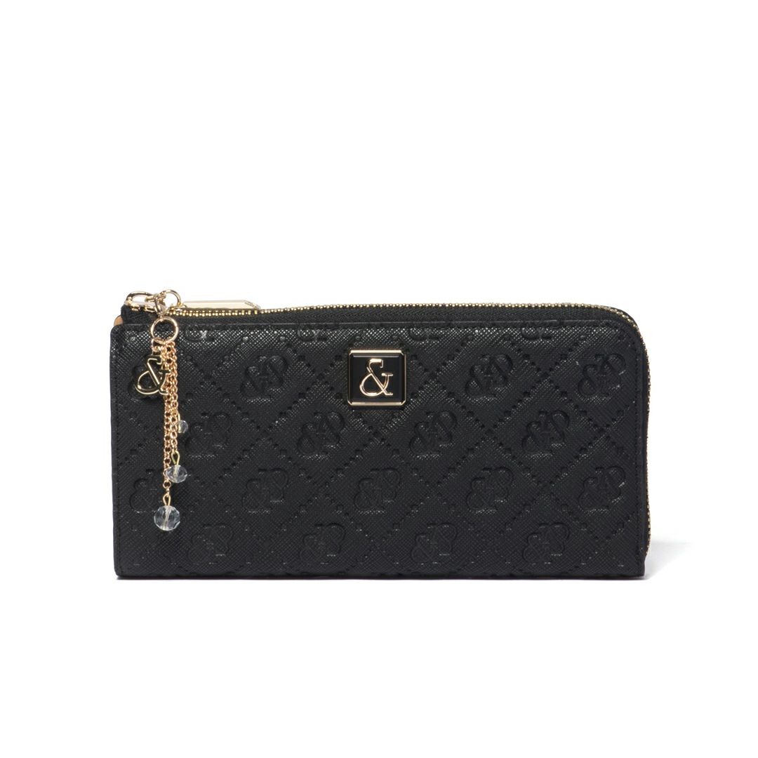 PINKY&DIANNE &ユニオン L字ファスナー長財布 ブラック