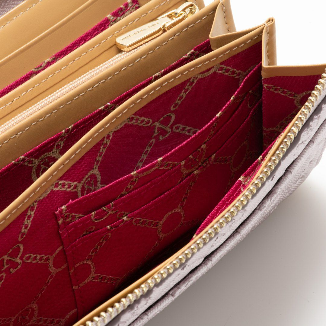 PINKY&DIANNE &ユニオン L字ファスナー長財布 ラベンダー