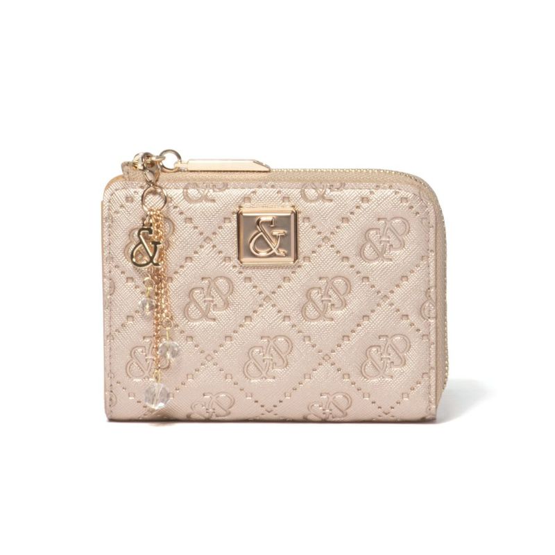 PINKY&DIANNE &ユニオン L字ファスナー折り財布 ゴールド